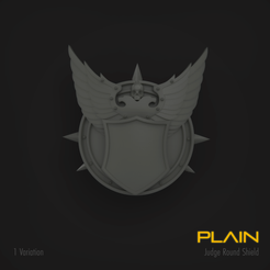 plain1.png STL-Datei Plain Round Judge Shield herunterladen • Objekt zum 3D-Drucken, hpbotha