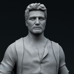 drake-copiar.png 3D file Uncharted 4 Nathan Drake Statue・3D printable model to download
