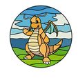 Dragonite-Color.jpg Dragonite Stained Glass (Pokémon)