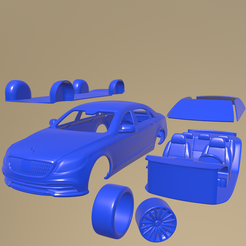 a25_005.png Fichier STL Mercedes Benz Maybach 2019 VOITURE IMPRIMABLE EN PIÈCES SÉPARÉES・Modèle à télécharger et à imprimer en 3D