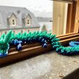 Kristalldrache, bewegliches Flexi-Wackeltier, Druck an Ort und Stelle, Fantasy