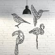 fondo.jpg Pack 2D wall sculpture birds