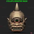 001.jpg Cyclops Monster Mask - Horror Scary Mask - Halloween Cosplay 3D print model