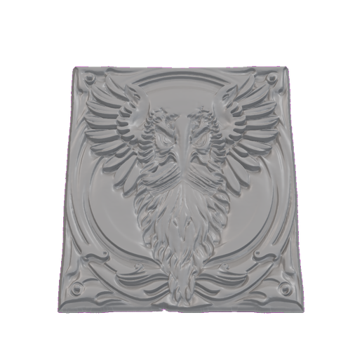 Heraldic Eagle Emblem Relief Panel STL