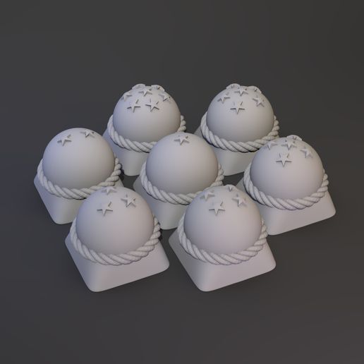 dragonball_pack_7_1.jpg 7 Dragonballs keycap  - DIGITAL FILES FOR 3D PRINTING - KEYCAP FOR MECHANICAL KEYBOARD