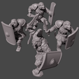 Render01.png STL file gladiator monkey Full Sheild・3D printable model to download