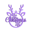 Reno-Christmas.stl Merry Christmas / Merry Christmas - reindeer Christmas tree pendants