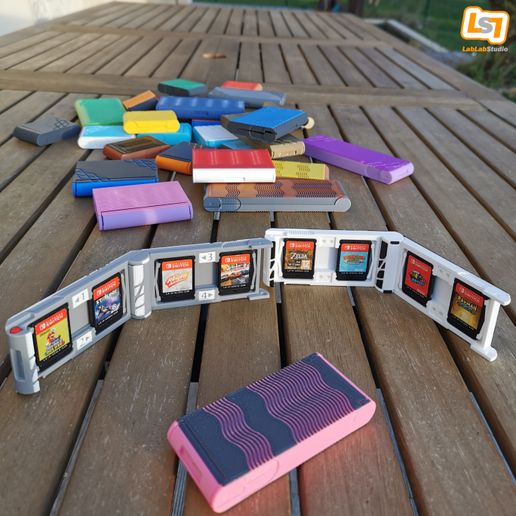 image8.jpg 3D file Storage boxes for 2 to 6 Nintendo Switch cartridges・3D printable model to download, LabLabStudio