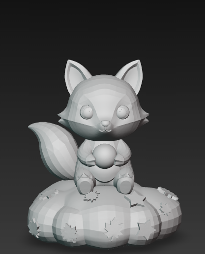 Ekran-goruntusu-2026-02-21-014440.png Low Poly Fox on Cloud - Glowing Orb Edition -  3D Printable - STL