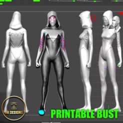 20230523_093113.jpg 3D file Spidergwen Bust 3d Printable・3D printing design to download