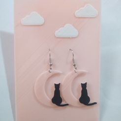 IMG_20211023_103017_216.jpg STL file EARRING MOON CAT・3D printing model to download