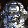 202Karl-Marx_frame12_4silver.png 卡尔-马克思 - 半身雕像 3D 打印模型 STL 文件，可打印半身雕像