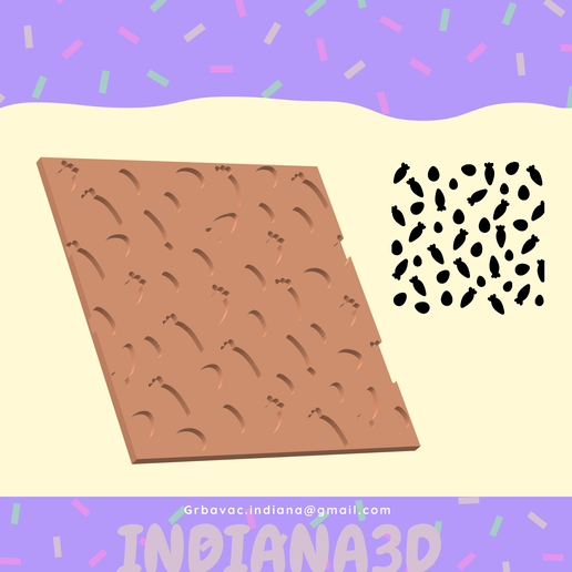 CARROT TEXTURE AND DEBOSSER EGGS 3D model