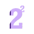 Text Flip - 2².stl Text umdrehen - 2²