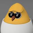 efafcsfa.png STL file chick in the egg baby・3D printable design to download