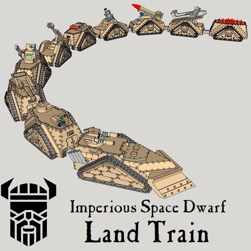 🛰 6mm Space Dwarf Land Train・ 3D File for 3D printing・Cults