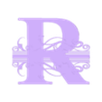 01 - R (Final).stl Letter R (Table Top Design)  with Small Name Insert