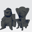 CARL-Y-ELLIE.png The old Ellie and Carl sit together - Topcake for wedding 3D print model