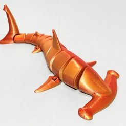 IMG_20231004_215147.jpg STL file Flexible Hammerhead Shark・3D printing template to download