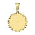 Memory-Notched-pattern-coin-pendant-07.jpg Blank notched pattern memory coin with bail 3D print model