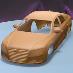 a001.png Fichier STL AUDI A8 D4 2010 (1/24) carrosserie imprimable・Plan imprimable en 3D à télécharger