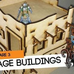 buildings.jpg Free DWG file Desert Warfare Set・3D printer model to download