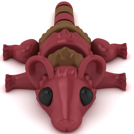 Cute Red Rat 3D Character