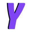 Y.STL Letters - A through Z - HP Simplified Font - ALL CAPS - 1" X .125" thick