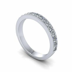 1.jpg STL file Round Bead Wedding Ring・Template to download and 3D print