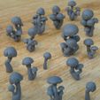 Roundcap-Mushrooms.jpg 10 ROUNDCAP MUSHRROMS FOR ENVIRONMENT DIORAMA TABLETOP 1/35 1/24