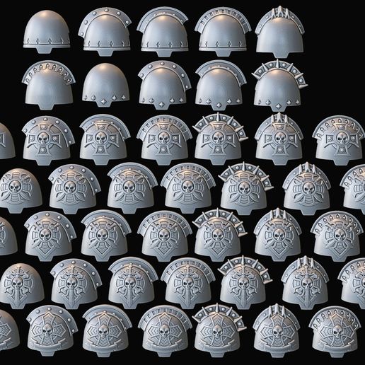 Green Knight Extermi Shoulder Pads Set02 Re-Upload