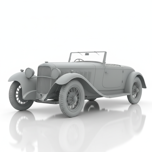 OM 665 Superba wide fender car STL, cyberpunk car STL, car garage STL, modern car STL, track car STL, 1950s classic car STL, time attack car STL, roadster STL, touring car STL, no support car STL, street racing car STL, retro car STL, car collectible STL,