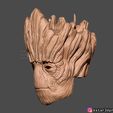 10.jpg Groot mask - Guardians of the Galaxy - Marvel comics cosplay 3D print model