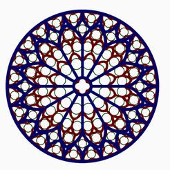 notre-dame.png Southern rose window of Notre-Dame (parametric)