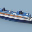 Untitled-3.jpg S.S. NORWAY cruise ship, final years version printable model - full hull and waterline