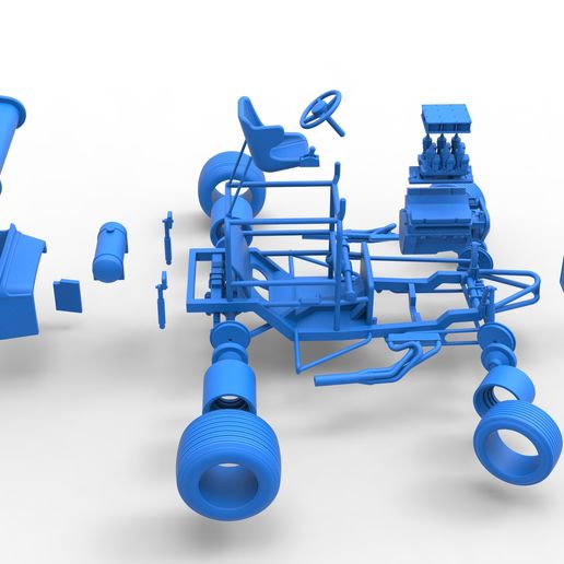 87.jpg Vintage Winged Supermodified stock car para Dirt girando Escala 1:25