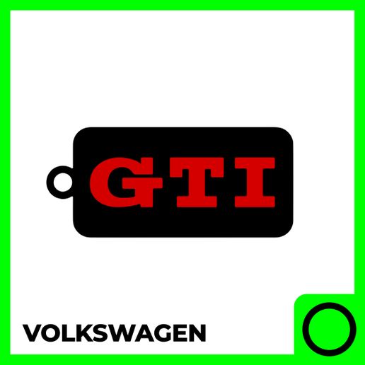 Volkswagen Keychain 3D Model – Car Logo Keyring