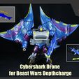 Depthcharge_Shark_FS.jpg Cybershark Drone for Transformers Beast Wars Depthcharge