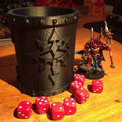 98240adc7247aacb875ea8376288886b_display_large.JPG Free STL file Chaos dice cup・3D printer model to download
