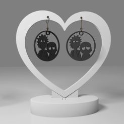 rick.jpg STL file Rick and Morty earrings・3D printable model to download