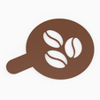 coffee-bean-stencil2.png STL-Datei Kaffeebohnen Kaffee Schablone Vorlage・3D-druckbares Design zum Herunterladen