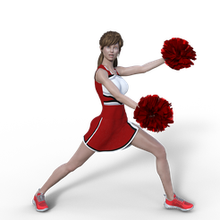 High-School-Cheerleader2.png Télécharger fichier OBJ CHEERLEADER DU LYCÉE 2 • Modèle pour impression 3D, gigi_toys