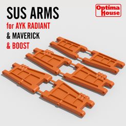 AYK-Radiant-sus-arms-studio.jpg SUSPENSION ARMS for AYK Radiant Boost Maverick