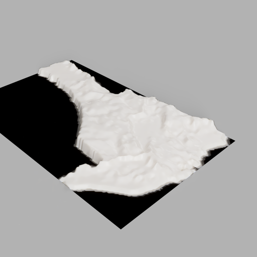 Topological Map Of Santa Catarina - Brasil 3D model