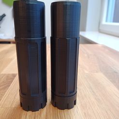 IMG_20221019_175625_822.jpg STL file V4 Airsoft Silencer 14mm CCW・Model to download and 3D print