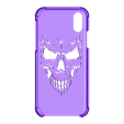 Case iphone X y XS skull.stl Case Iphone X/XS Skull