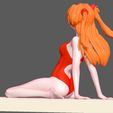 eRe FIGURE ASUKA SWIMSUIT EVANGELION SEXY GIRL STATUE CUTE PRETTY ANIME 3D PRINT