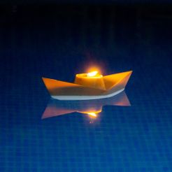 IMG_0912.jpg Fichier STL Bougeoir flottant en forme de bateau en papier・Design pour impression 3D à télécharger