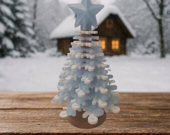 STL 3D Stackable Christmas Tree - Pack STL (Screw-on Star, Modular Branches, Spacers, Base) - Printable Christmas Decoration