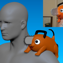 Pochita-shoulder.png 3D file Chainsaw Man - Pochita shoulder prop cosplay・3D printing idea to download